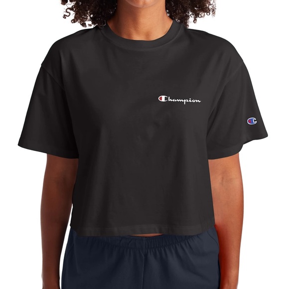 Champion Tops - Champion Cropped Tee Script Logo